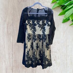 Jealous Tomato Black Lace Overlay Dress Large